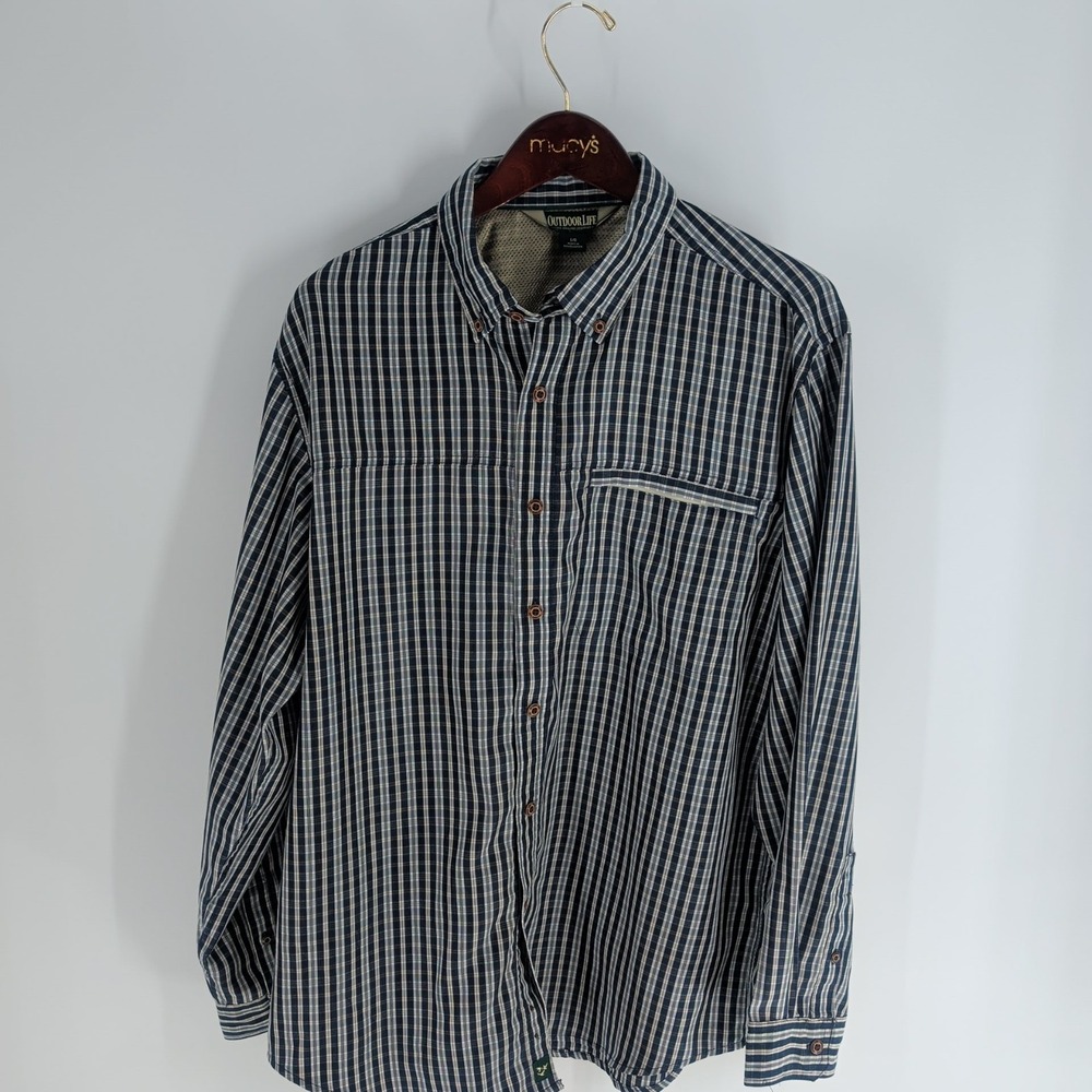 Outdoor‎ Life Long Sleeve Check Western Button-Down Shirt Multicolor Size L